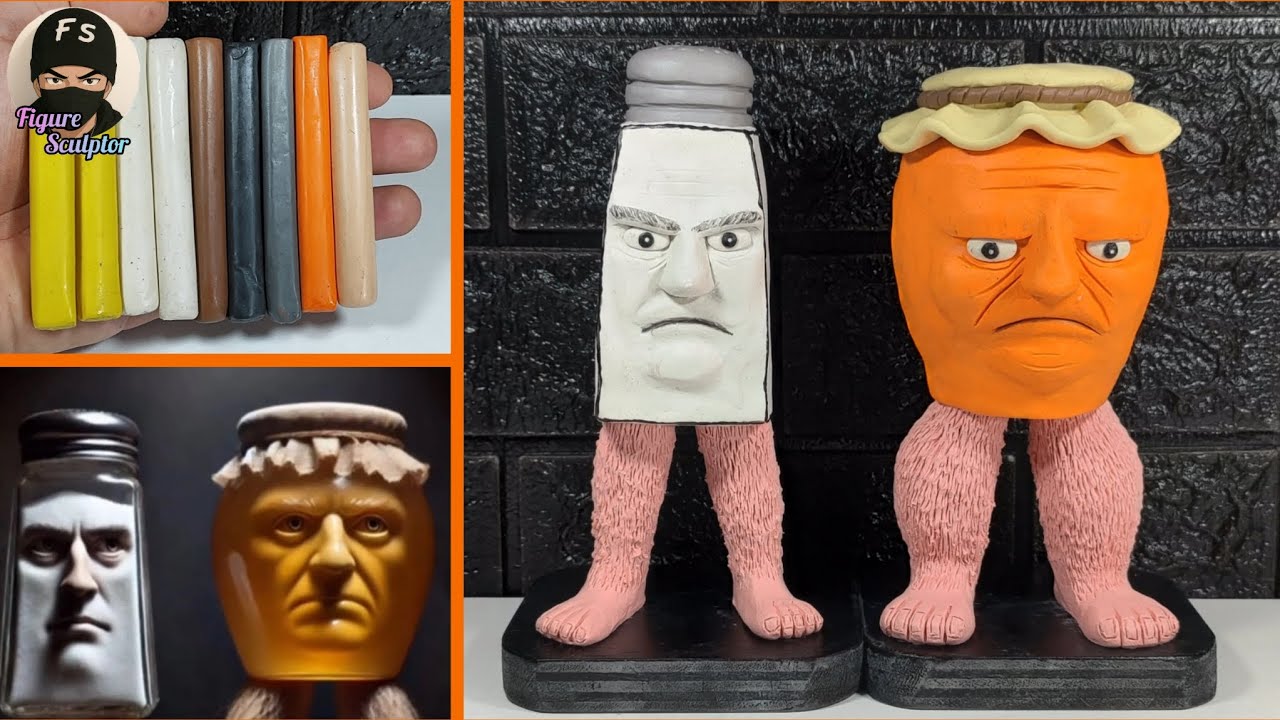 Como Hacer a GARAMARAMAN DAN MADUDUNGDUNG 🧂🍯 en Plastilina || Brainrot Italiano 🤯🧠||Figure Sculptor 