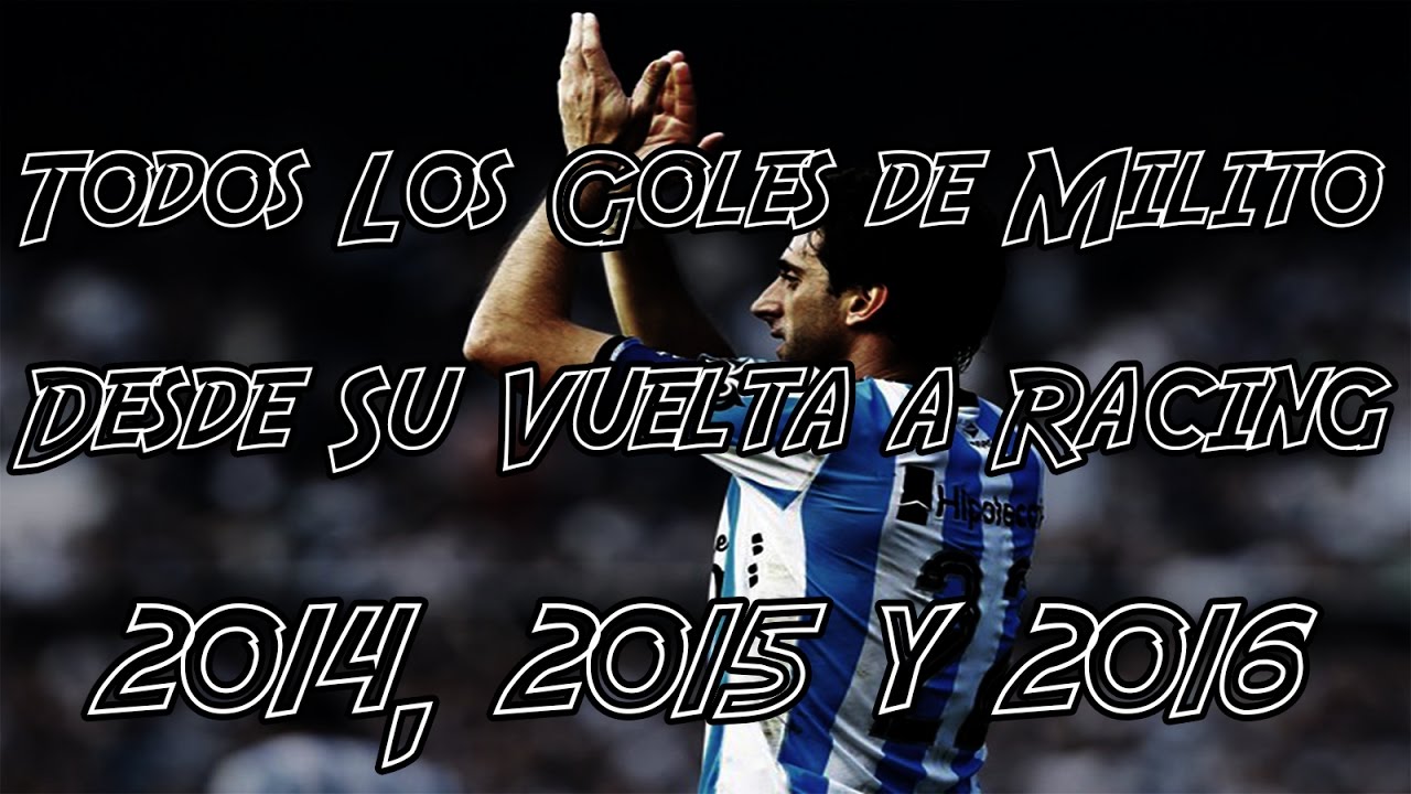Todos los goles de Diego Milito desde su vuelta a Racing