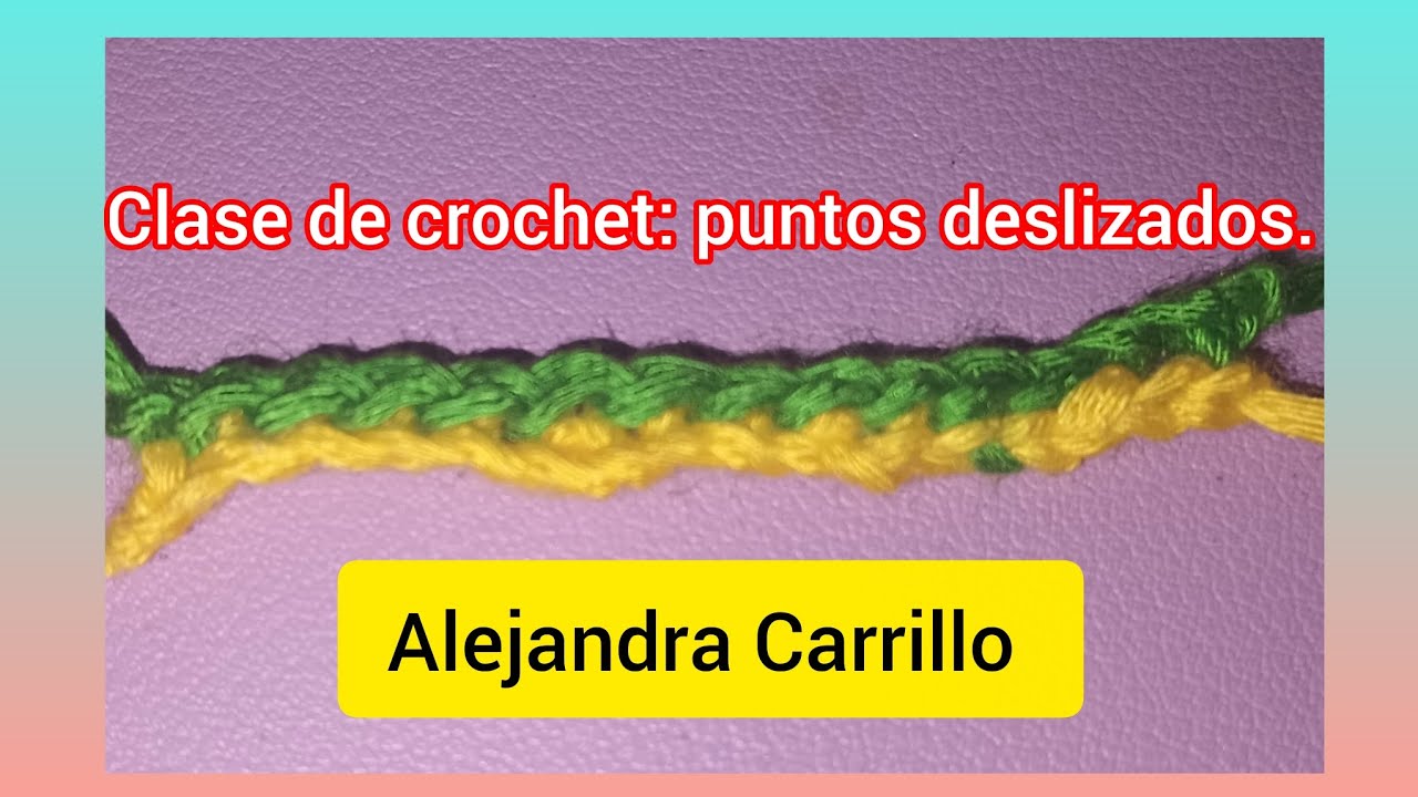 CLASE DE CROCHET PARA PRINCIPIANTES: Puntos deslizados (puntos enanos o puntos razos).