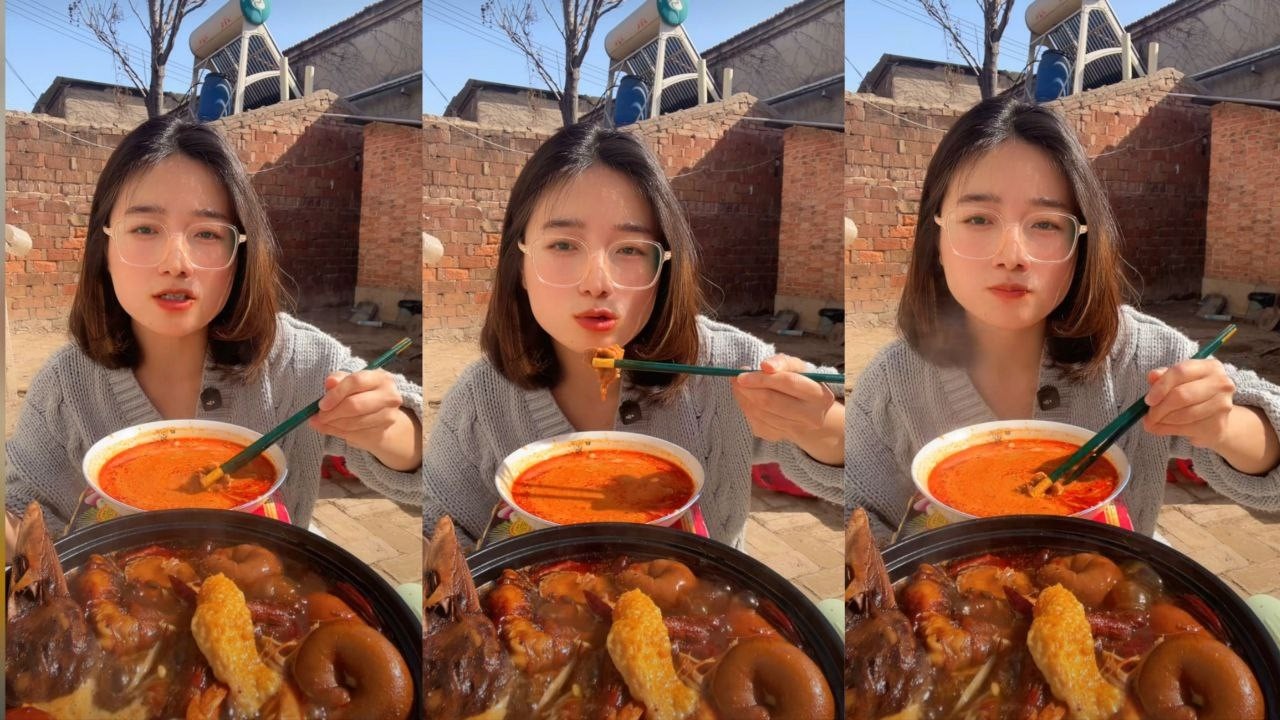 Spicy Mukbang: Eating Giant Pig Trotters & Spicy Beef Broth ASMR Street Food Challenge