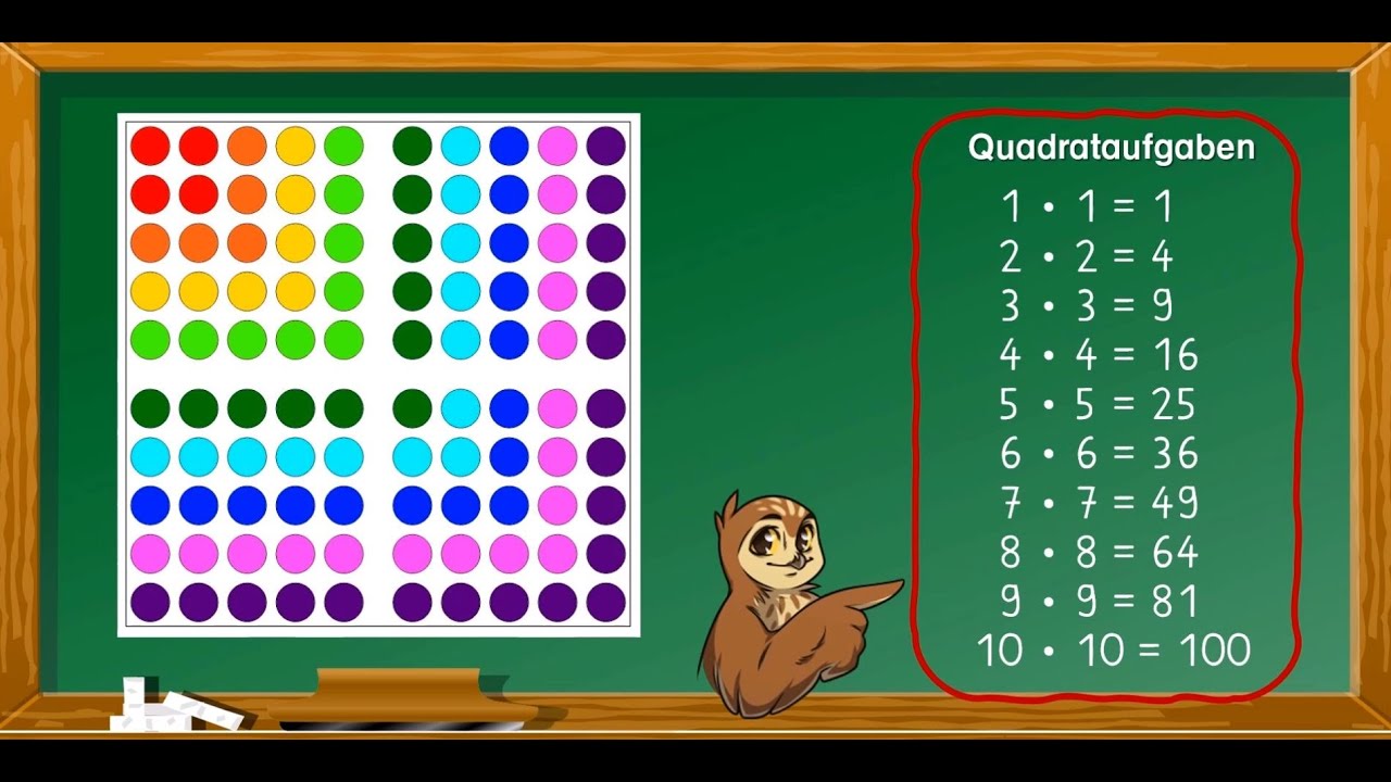 Quadrataufgaben und Quadratzahlen
