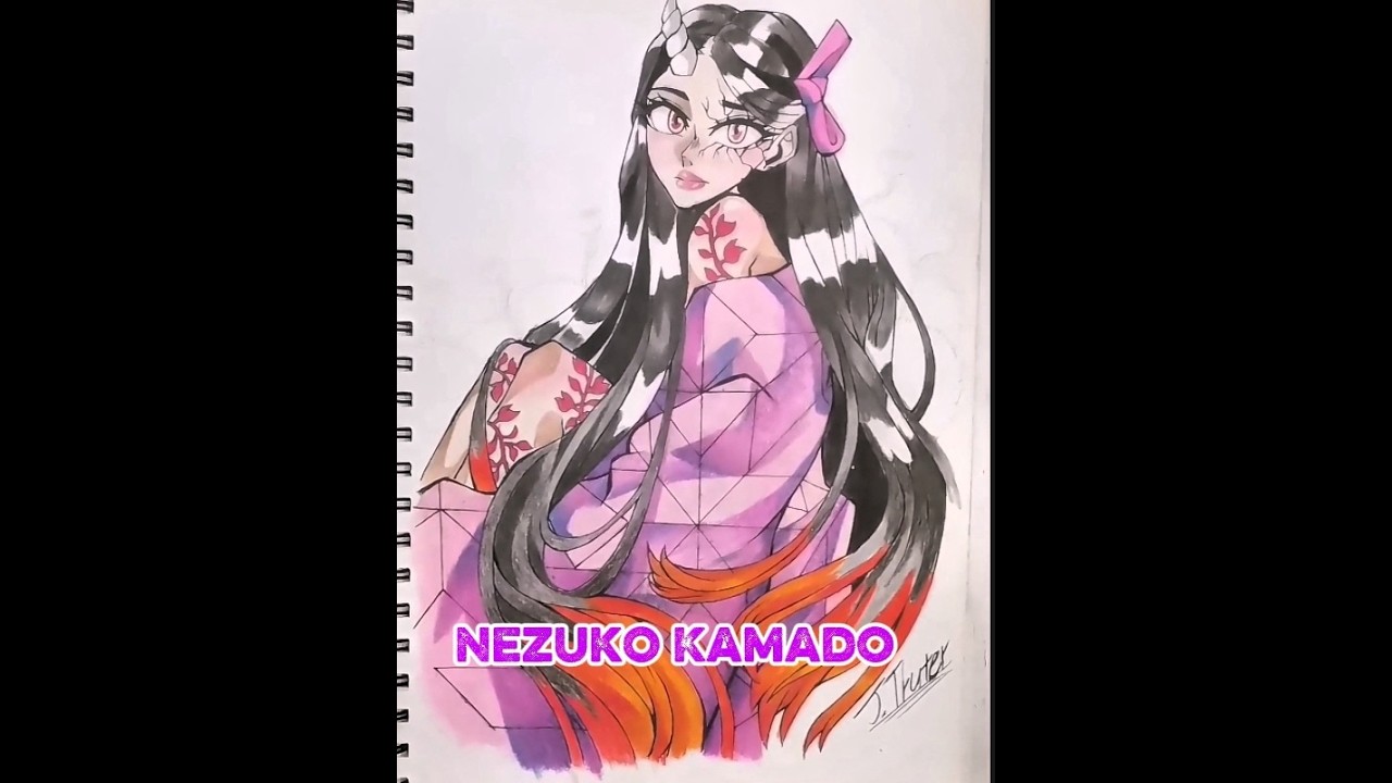 Nezuko Kamado💗💗-coloring process 