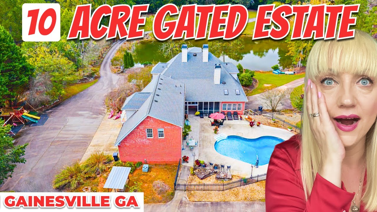 Gainesville GA Homes For Sale | Stunning Luxury Ranch Home on 10 ACRE | GATED | 50K PRICE DROP!