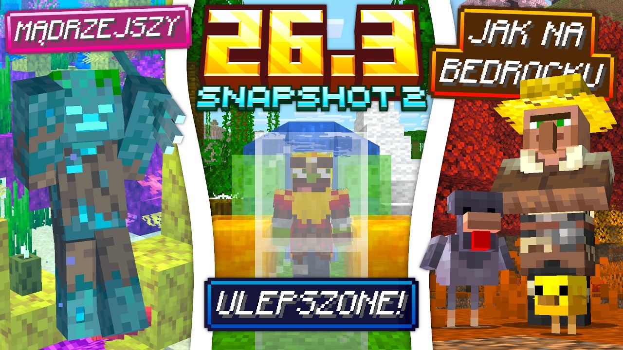 LEPSZY UTOPIEC i PRZEJRZYSTOŚĆ! MOBY JAK na BEDROCKU! Minecraft 26.3 Snapshot 2