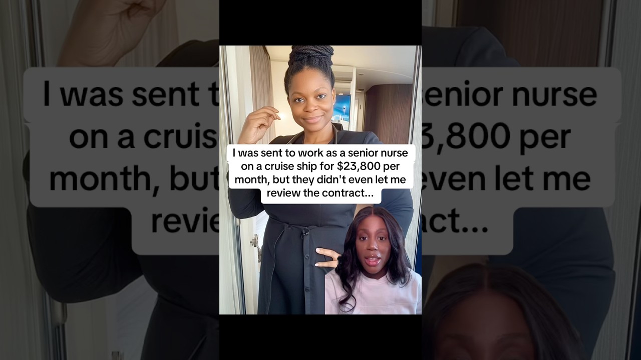 I was sent to work as a senior nurse on a cruise ship for $23,800 per month, but they didn't even