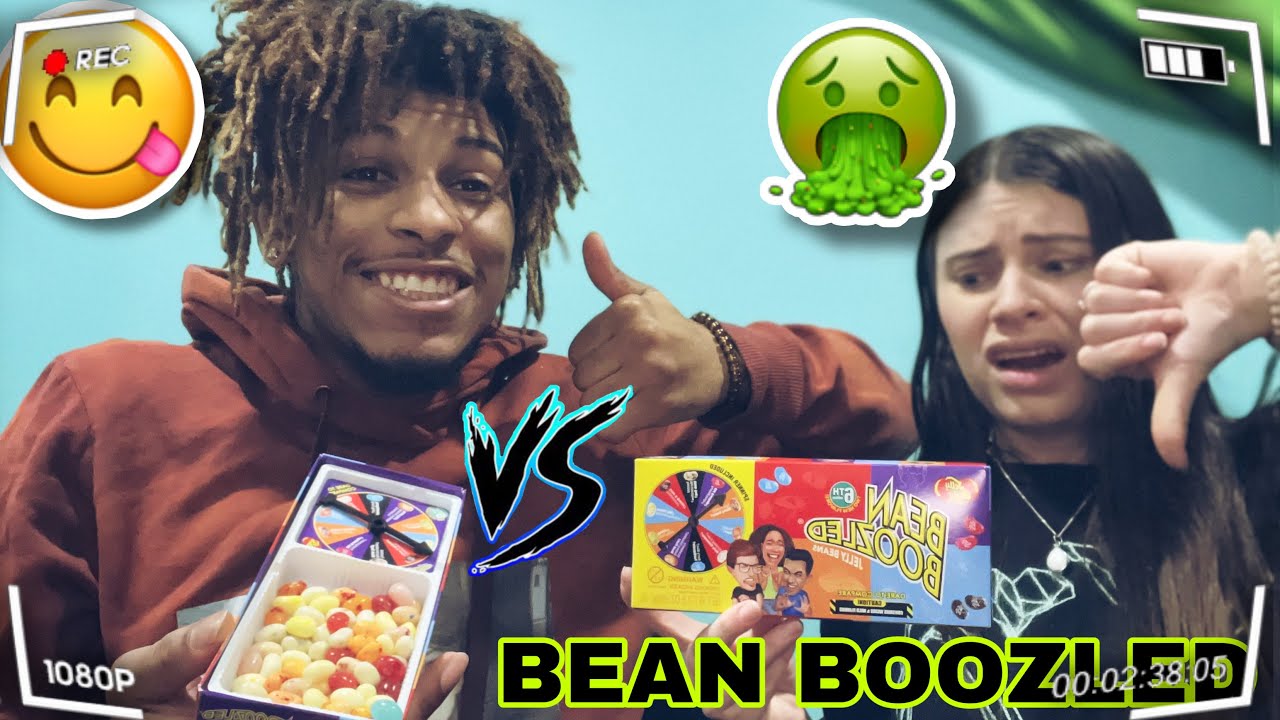 BEAN BOOZLED CHALLENGE WITH MY BOYFRIEND *he threw up*