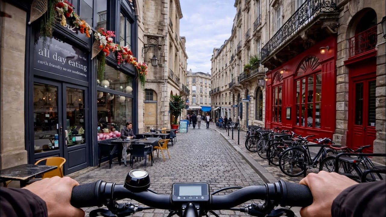 Бордо, Франция 🇫🇷 Лучше, чем Париж? Прекрасный велотур • 4K