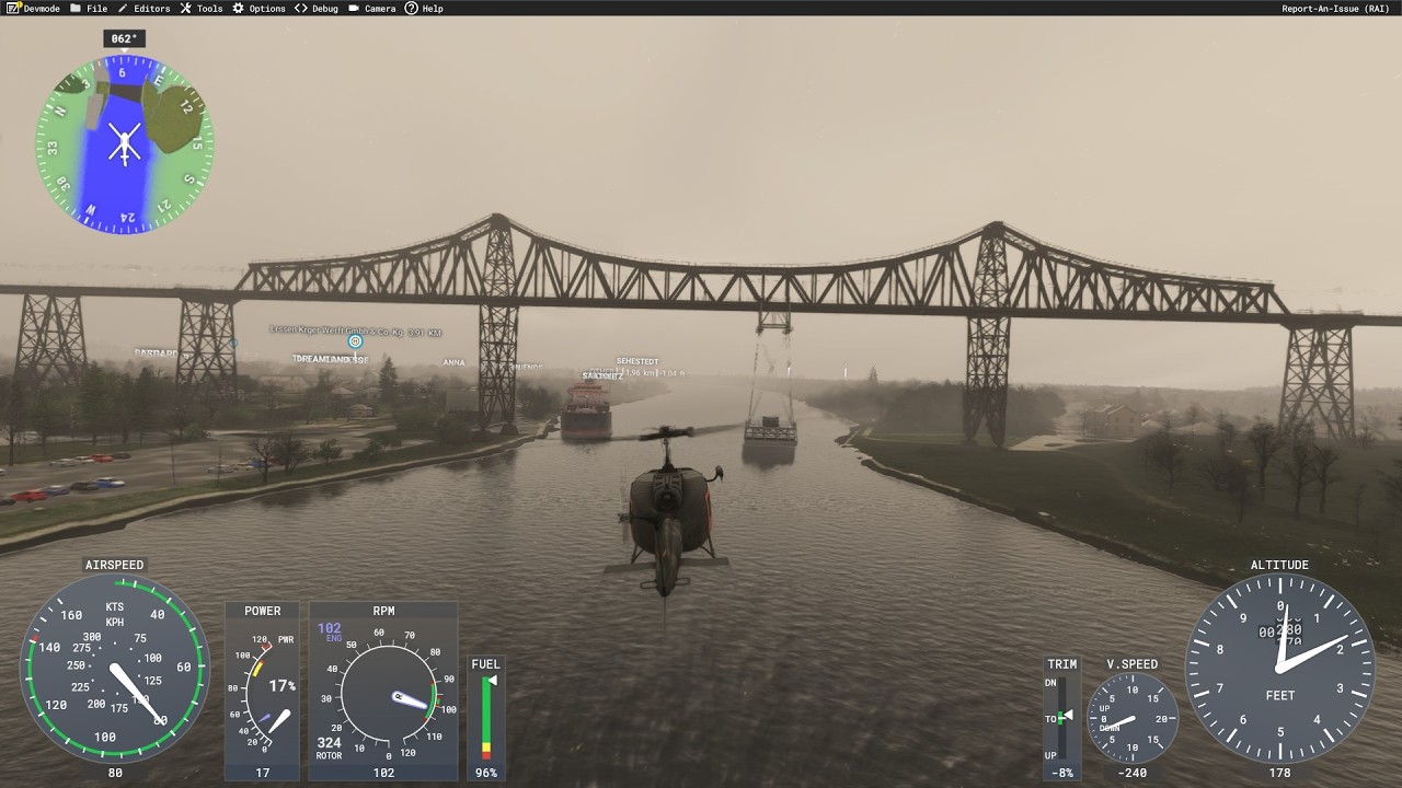 UH 1H D von #Tagos`s Hangar, kurzer Flug Wittmund-Mariensiel zu Besuch