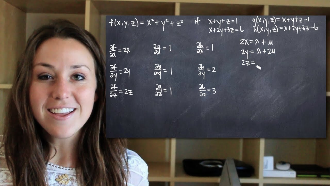 Lagrange multipliers in three dimensions with two constraints (KristaKingMath)
