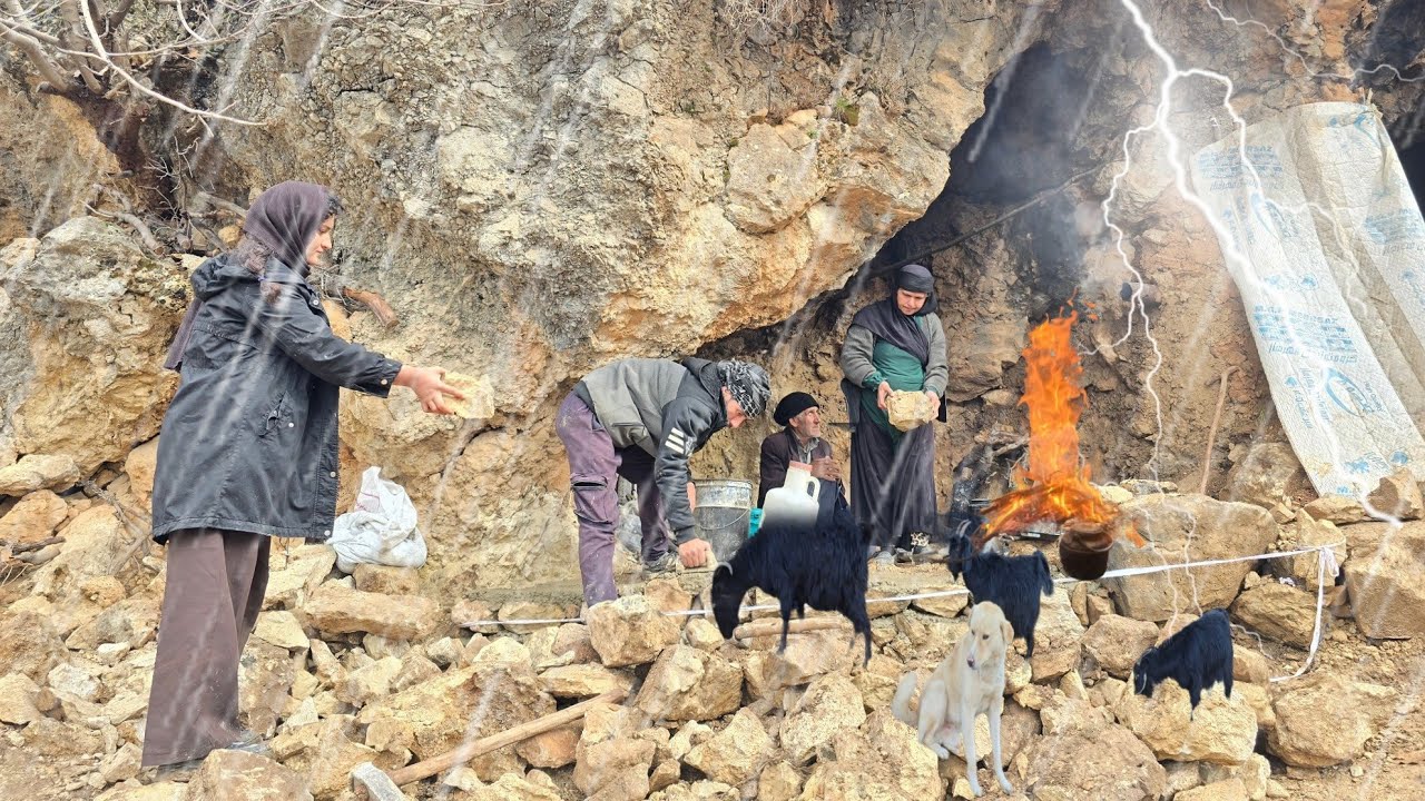 🌧️ &laquo;Жизнь в пещере в горах: подготовка пещеры и попытки выжить&raquo;