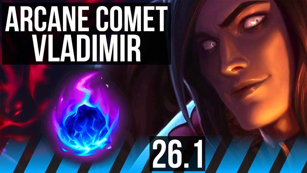 VLADIMIR vs SYNDRA (MID) | Arcane Comet, 66K damage | NA Master | 26.1