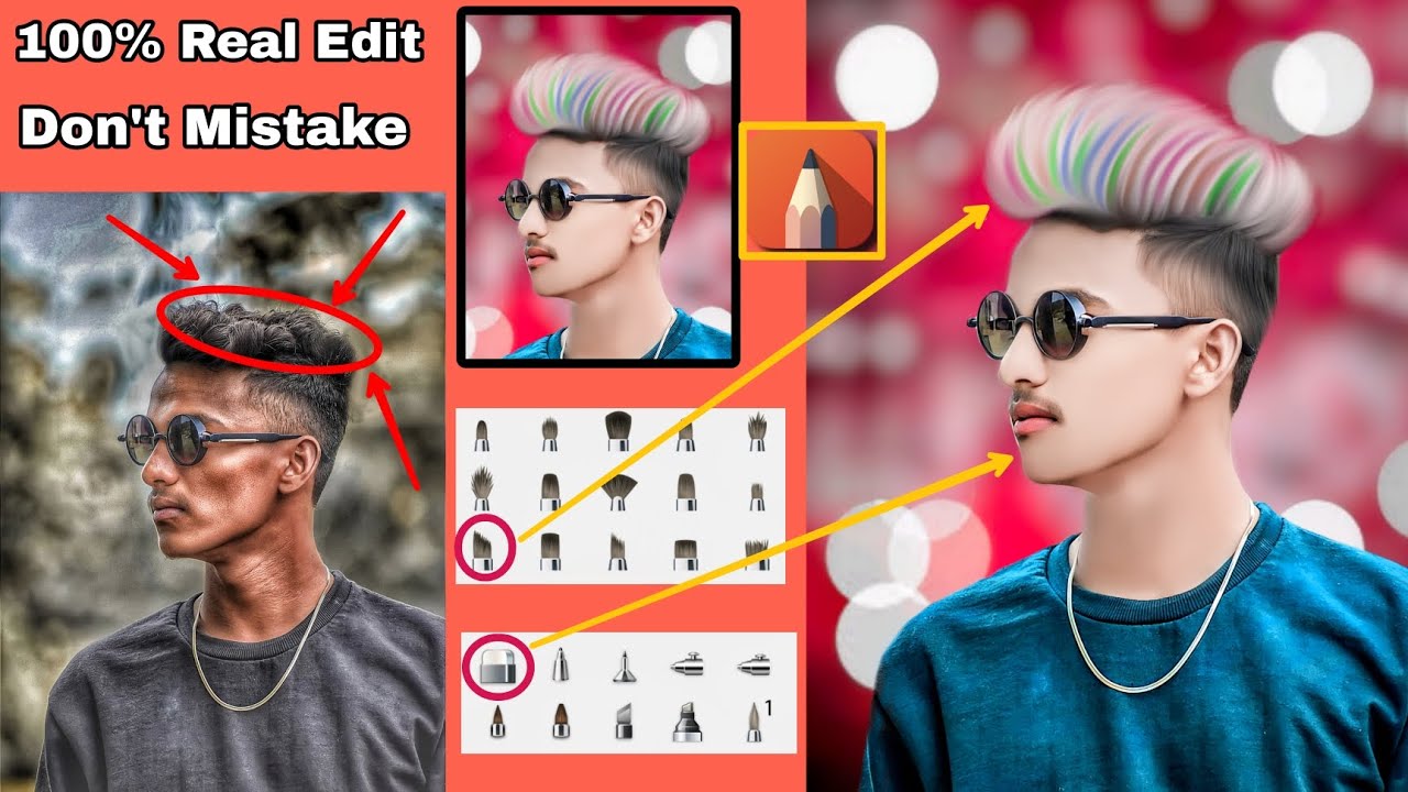 Hair Style Editing 2023 | 2023 Best Photo Editing | sketchbook editing