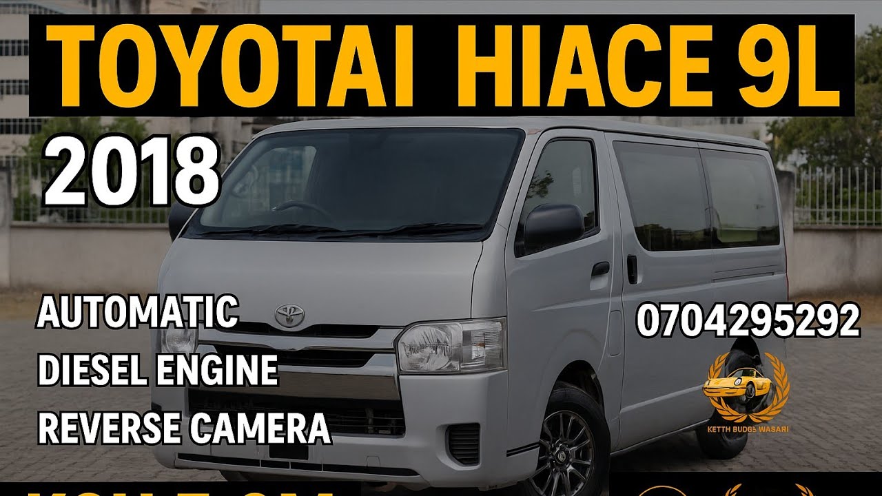 Toyota Hiace 9L 2018 | Automatic Diesel Van with Reverse Camera – KSh 5.6M