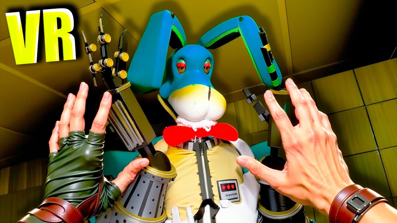 VR АНИМАТРОНИКИ ПУГАЮТ ОХРАННИКА В БОНЕЛАБ FNAF COOP BONELAB ЛУЧШЕЕ