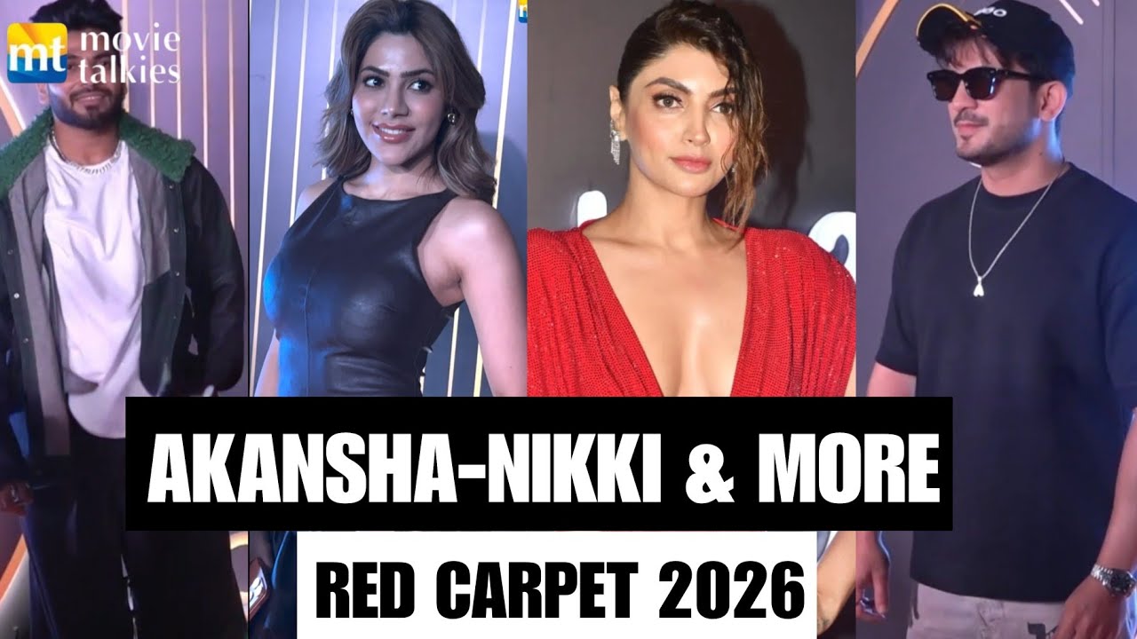 Akanksha Puri, Nikki Tamboli, Priyanka Chahar Choudhary, Shiv Thakare, Arjun Bijlani at Red Carpet