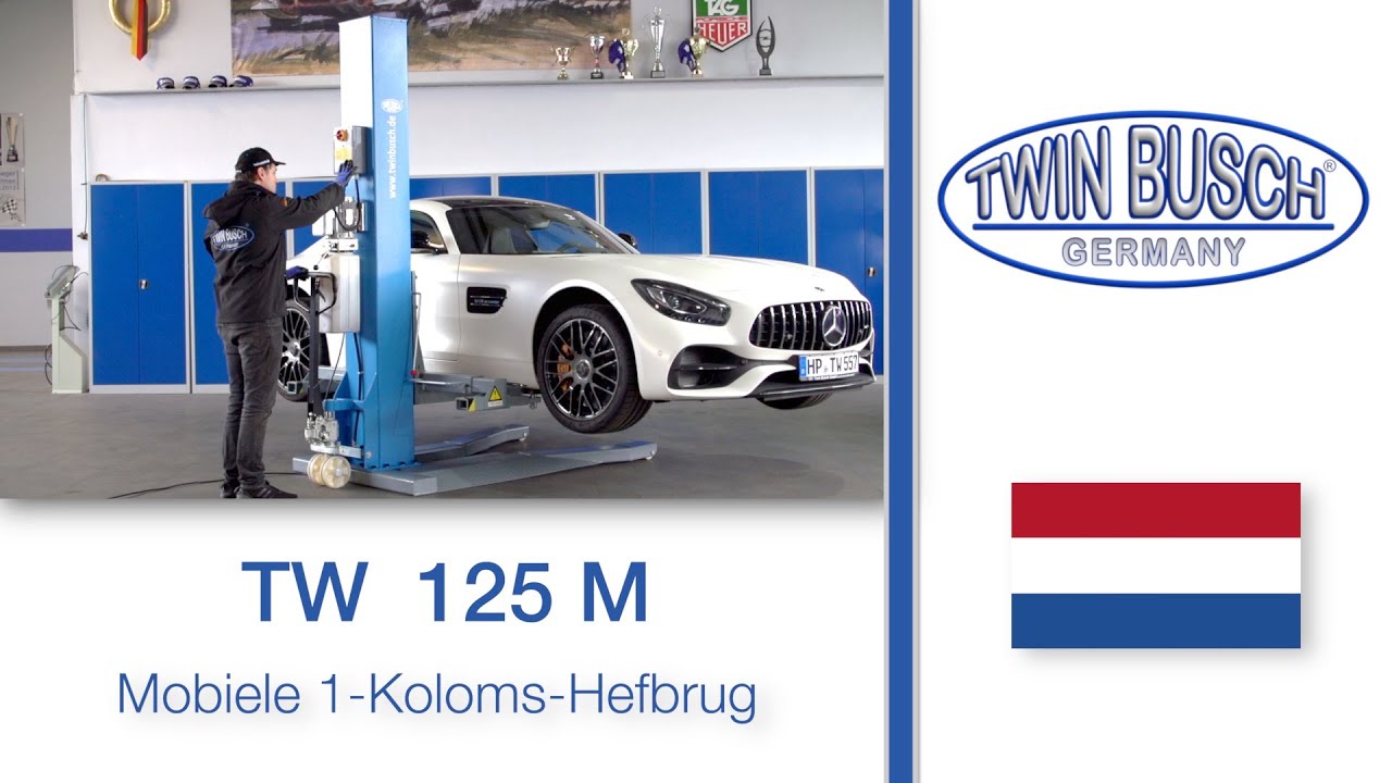 TW 125 M  -  1 Koloms hefbrug 2.5 ton – Verrijdbaar van TWIN BUSCH®