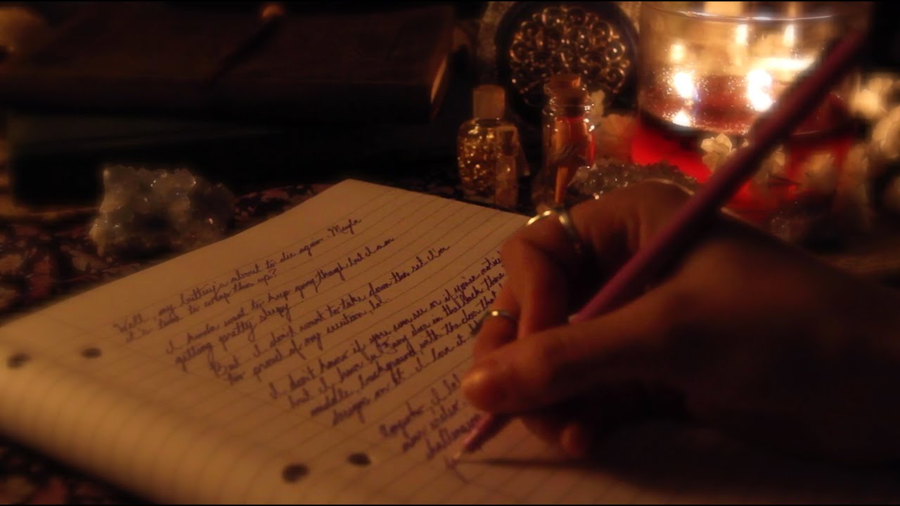 | ASMR | ✍ #1 - * Journal Entry in Cursive Writing * {{ Dreamy Candle Light }}