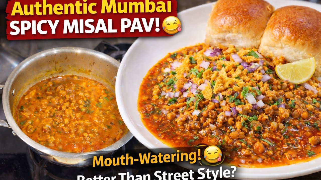 Mumbai Style Misal Pav Recipe 🔥 | Easy & Authentic Maharashtrian Misal Pav at Home