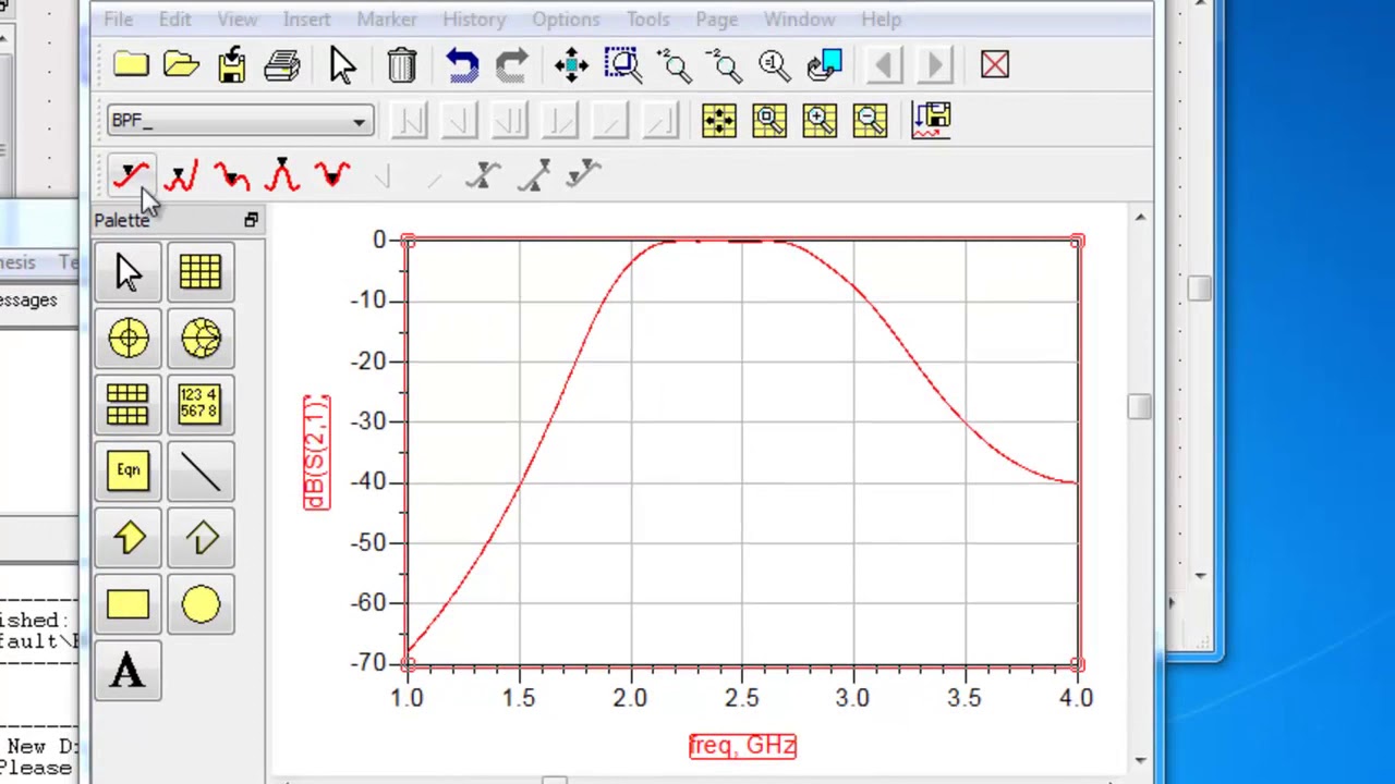 Coupled-line BPF design using ADS