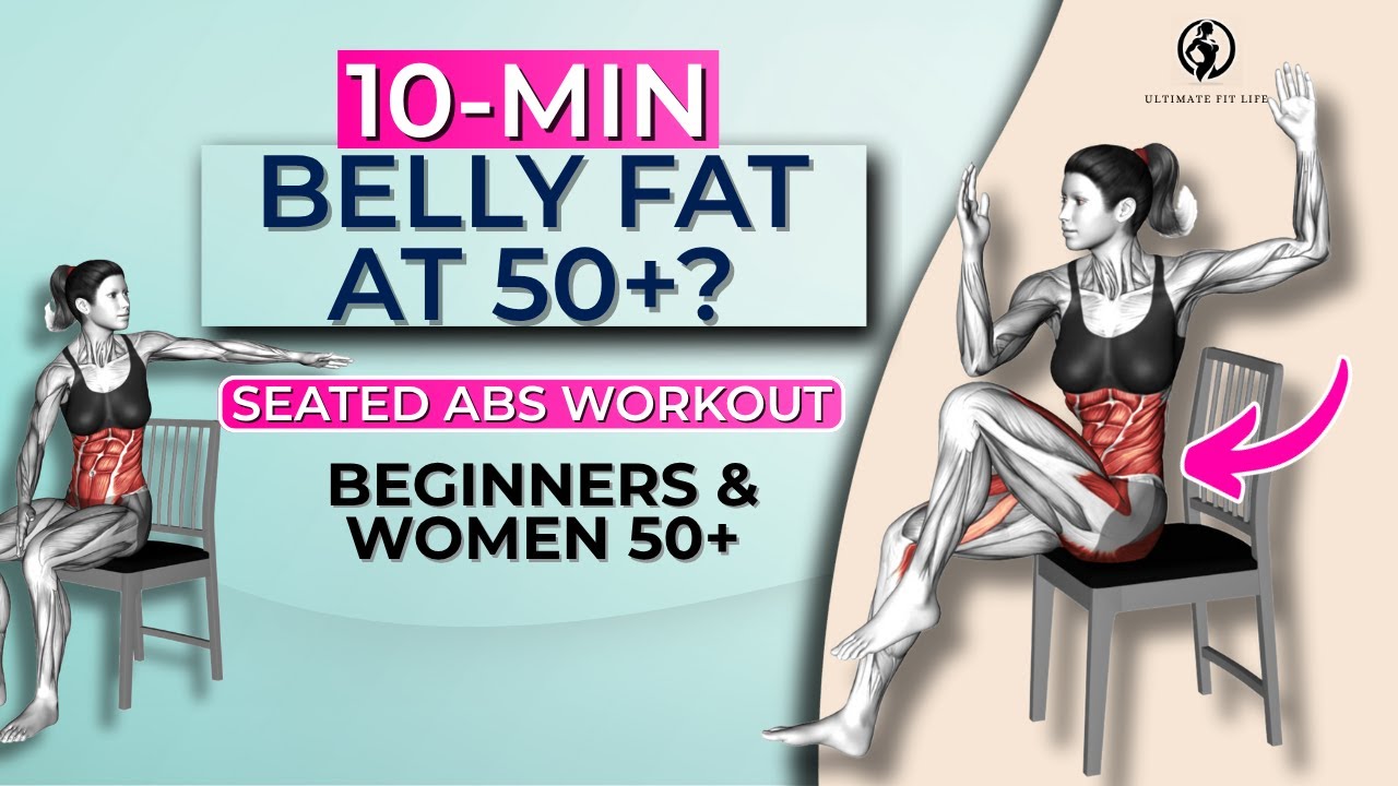 Struggling with Belly Fat? 10-Min Seated Abs Workout for Women Over 50 & Beginners