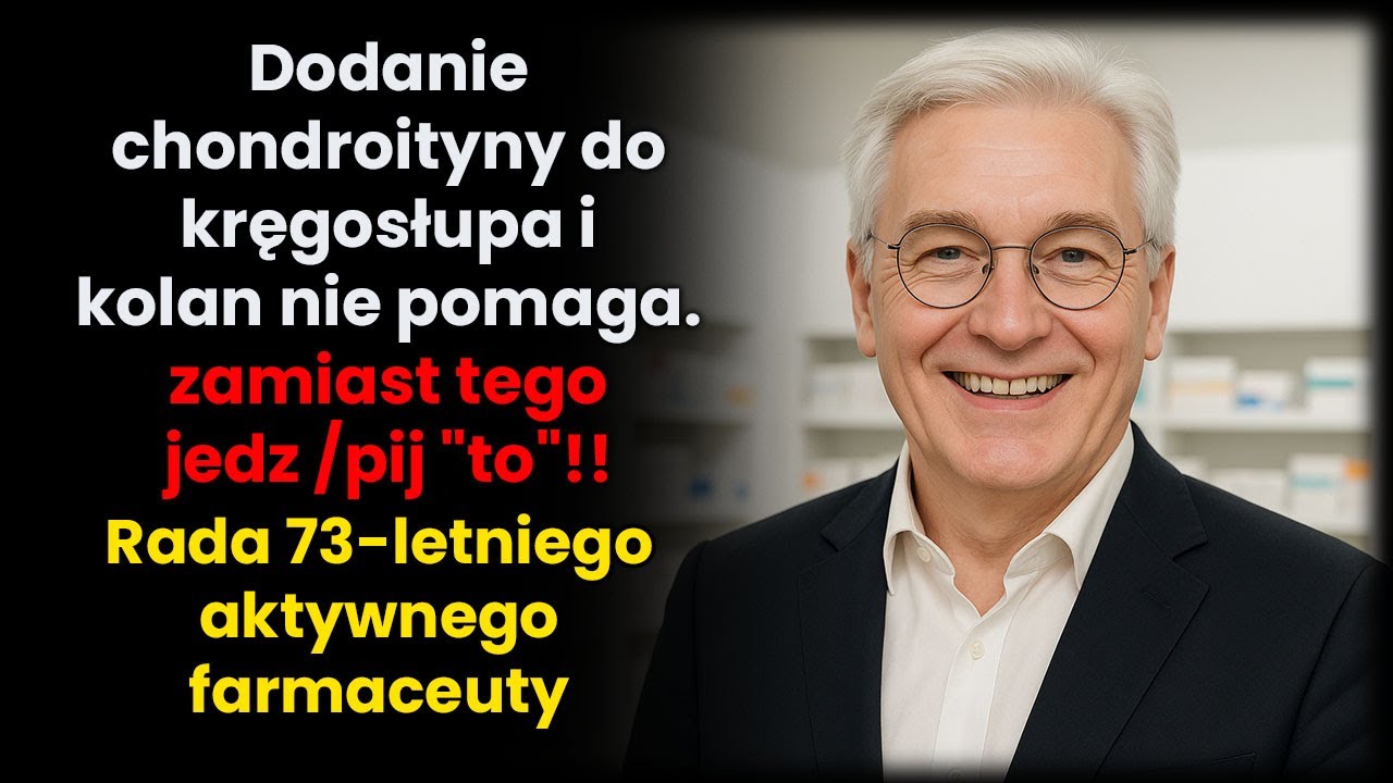 SUPLEMENTY NA STAWY: CHONDROITYNA NIE DZIAŁA! ZAMIAST TEGO 'TO'! WYZNANIE 73-LETNIEGO FARMACEUTY.