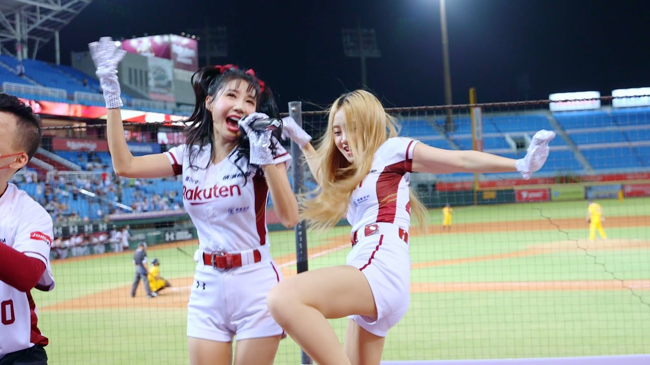 樂天女孩 筠熹 若潼 來客串團長帶應援囉「楊晉豪應援」20220921 Rakuten Monkeys