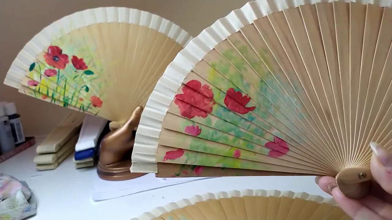 Como pintar abanicos
