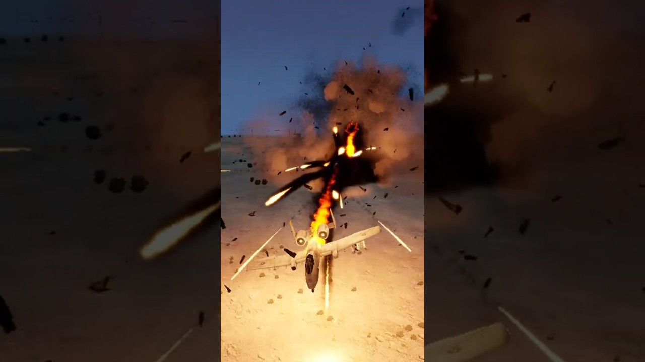 A-10 Warthog STRUCK by Shahed 136 suicide drone #shorts