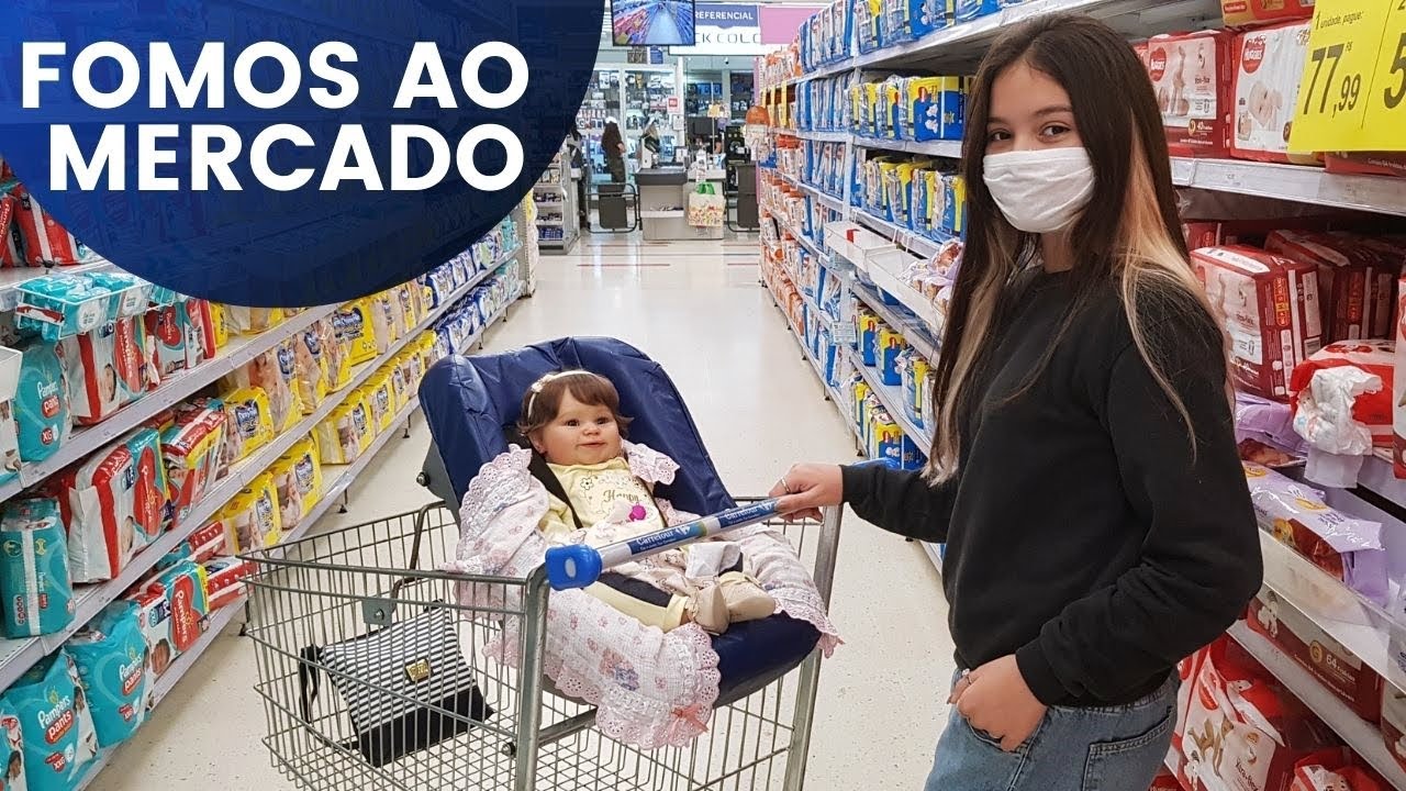 PRIMEIRO PASSEIO DA LUNA MINHA BEBÊ REBORN - fomos ao mercado