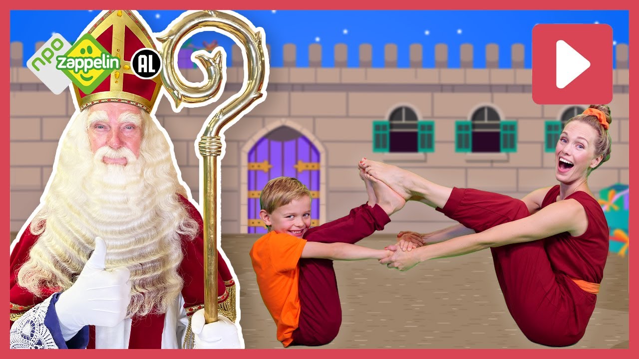SINTERKLAAS HEEFT DE HULP VAN ROOS EN JULES NODIG 🎁| Yoga mee met Roos | NPO Zappelin