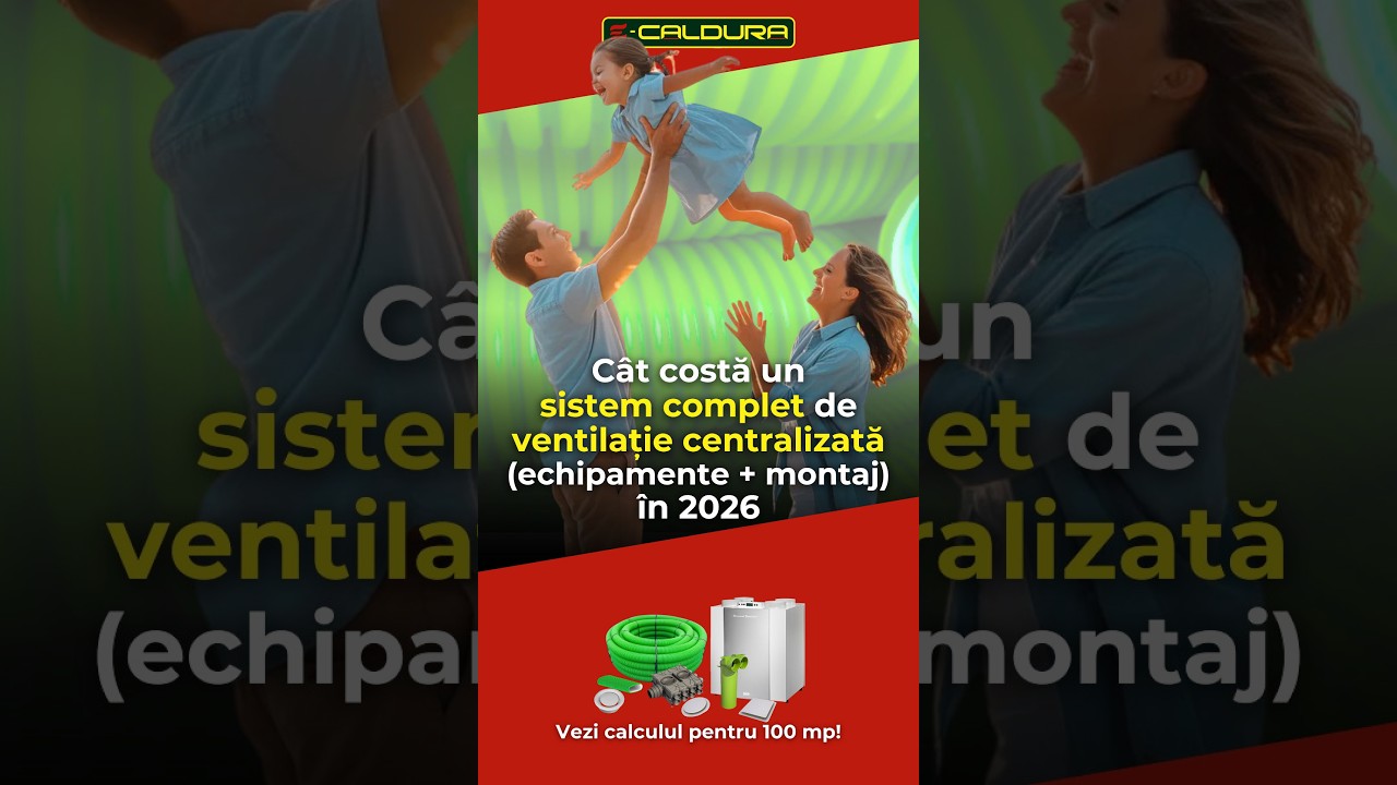 Cat costa un sistem complet de ventilatie centralizata 🌀 (echipamente+montaj) 🔧 la o casa de 100 mp