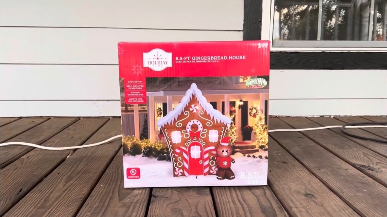 2024 Gingerbread House Walmart Airblown Christmas Inflatable