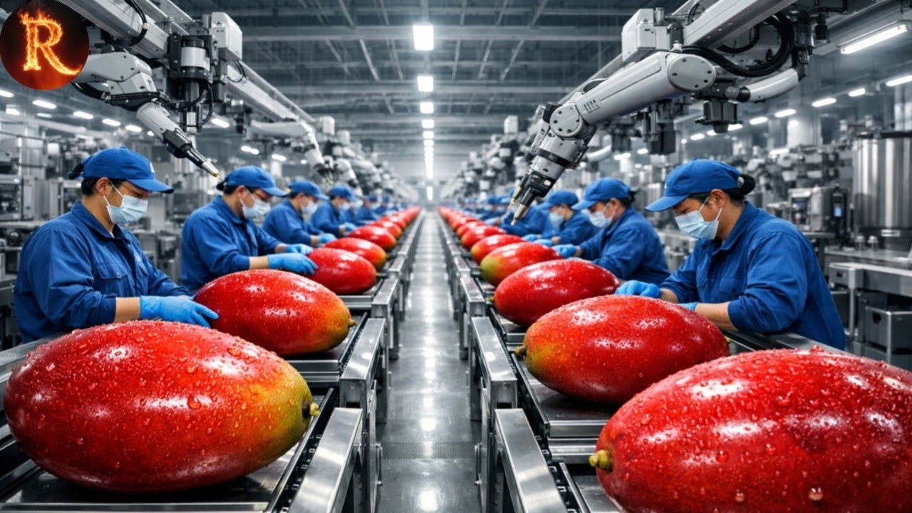 inside the mango juicy factory (how to process mango juicy in modern factory a to z process) hh.