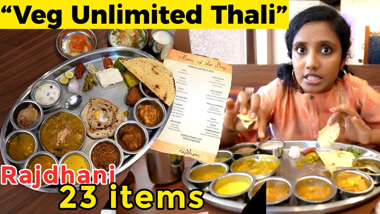 Veg Unlimited North indian Thali I 23 items @625 I TasteewithKiruthiga
