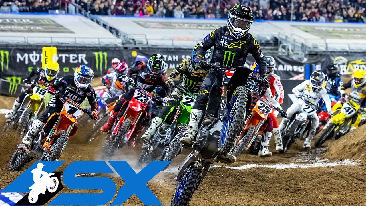 Лучшие моменты 5-го раунда суперкросса 450SX | Стадион State Farm Stadium, Глендейл, Аризона | 5 ...