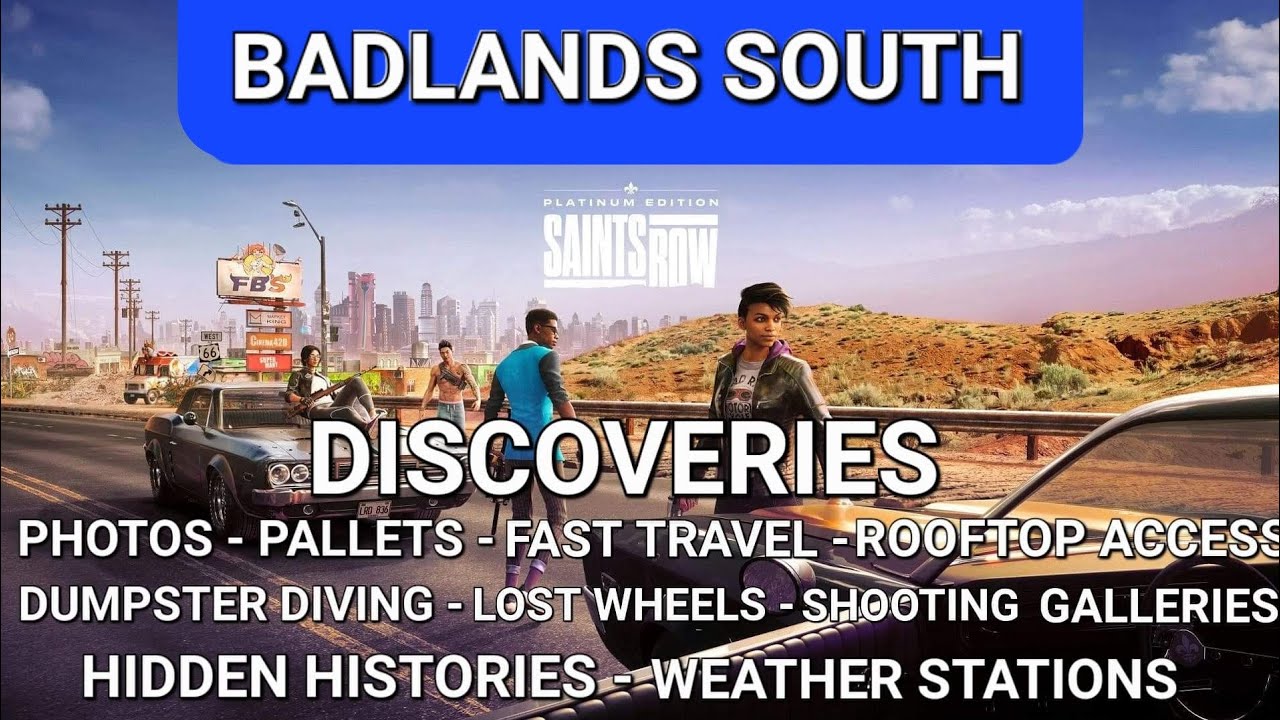 Saints Row - Badlands South Discovery Locations (100%)