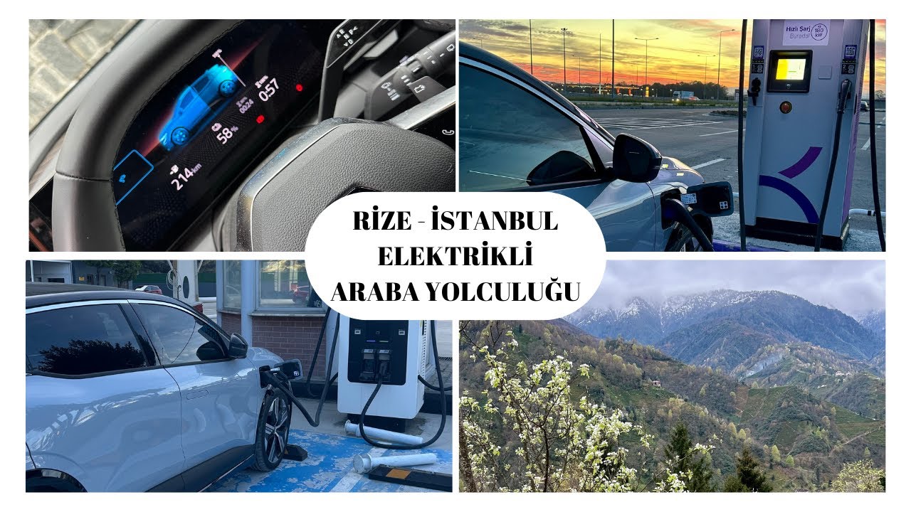 Elektrikli araba ile 1200 km yolculuk! Rize'den İstanbul'a elektrikli araba ile kaç saatte geldik?