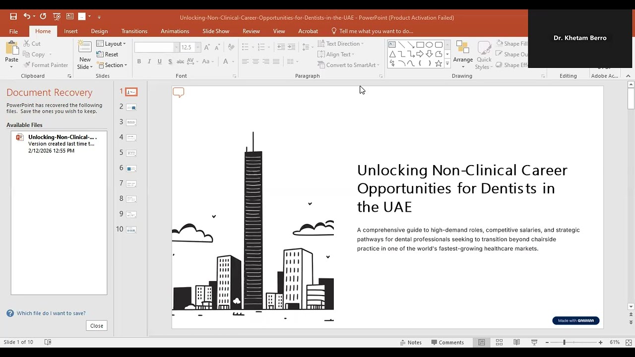 Non-Clinical Career Options for Dentists in the UAE (2026 Market Guide)