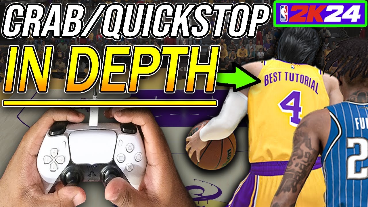 How to CRAB & QUICK STOP | IN GAME HANDCAM Tutorial NBA 2K24 (IN DEPTH in ONLY 10 MINUTES) 🦀