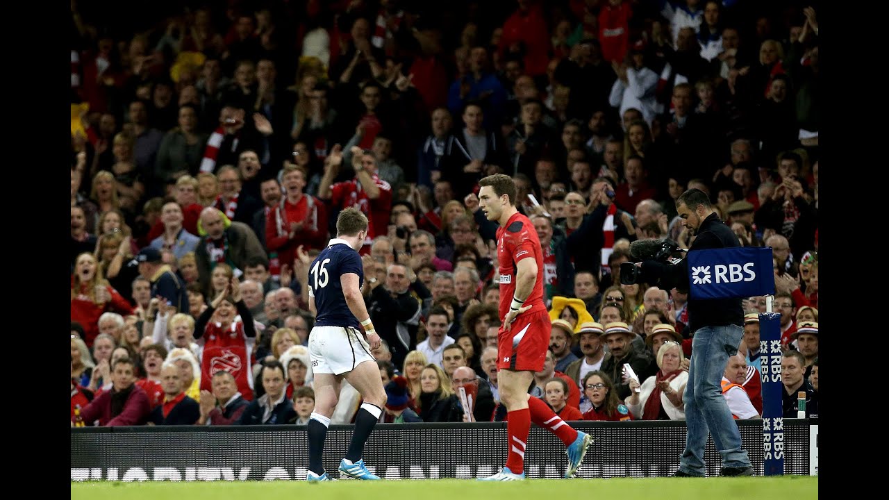 Stuart Hogg Red Carded for Foul Play - Wales v Scotland 15th March 2014