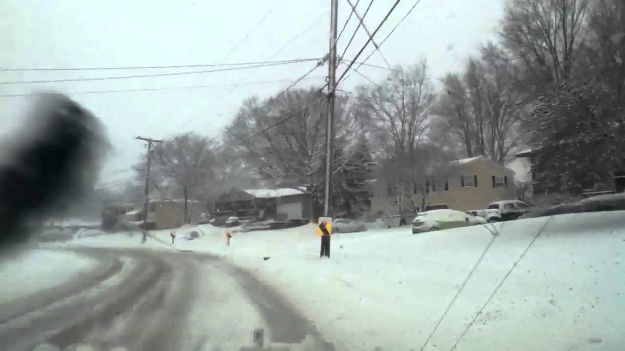 My drive to work in a winter day