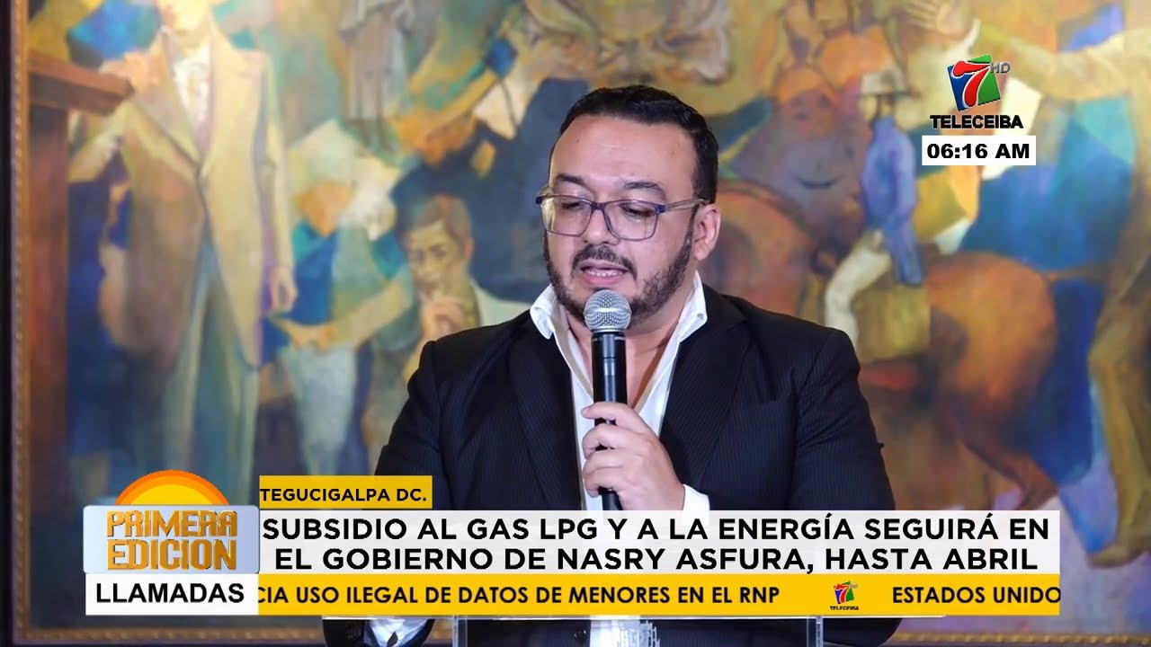 Subsidio al gas LPH y a la energía seguirá en el Gobierno de Nasry Asfura, hasta abril