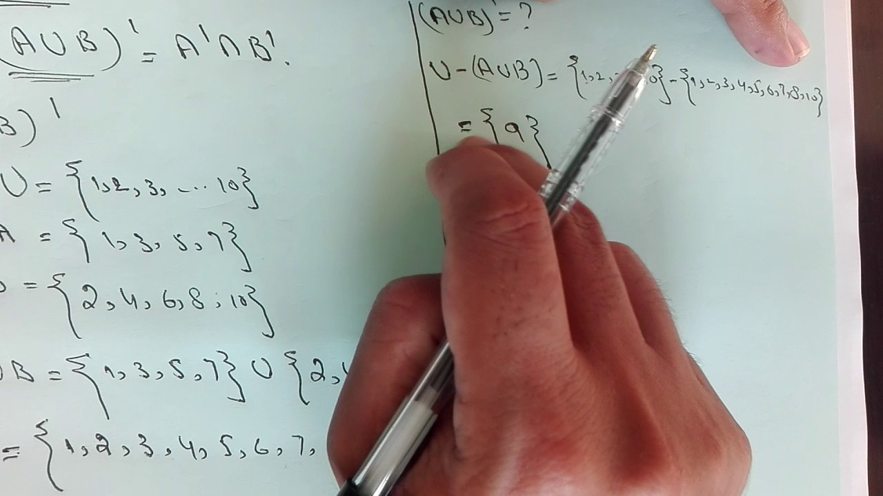 How to prove De Morgan law.(sets)...hindi/urdu part..1