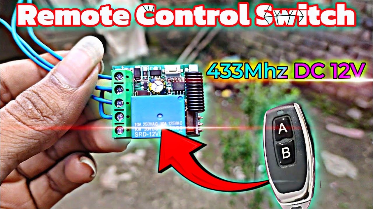 433Mhz Universal Wireless Remote Control DC 12V Relay Receiver Module with RF Remote Control Switch
