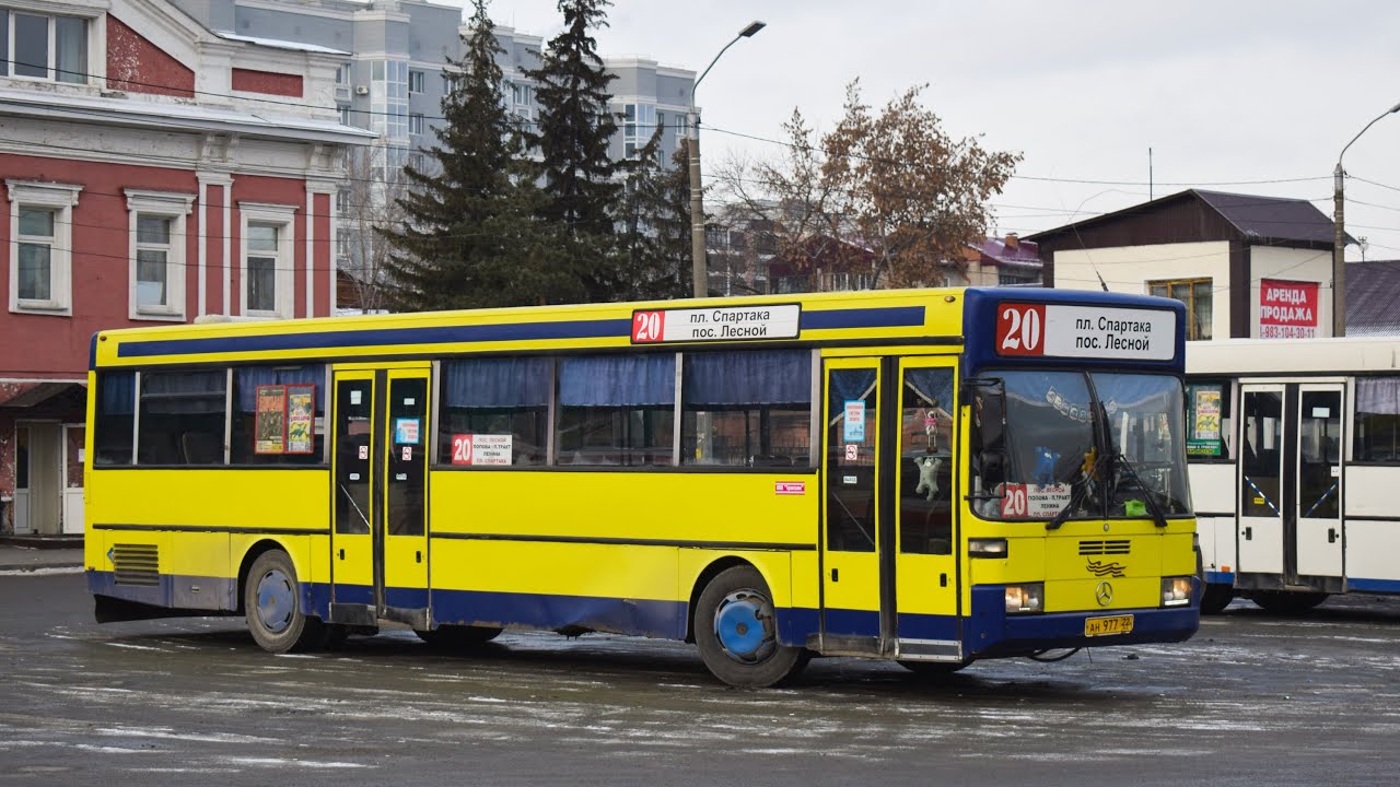 Автобус Mercedes-Benz O405 (АН 977 22). Покатушки по Барнаулу/ Der alte Mercedes Benz O405 von 1987.