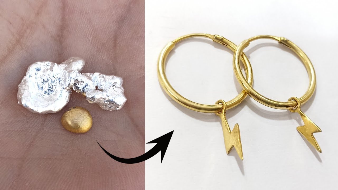 Making a Gold Plated earrings tutorial | How it's made | jewellery making | Gold Smith Luke