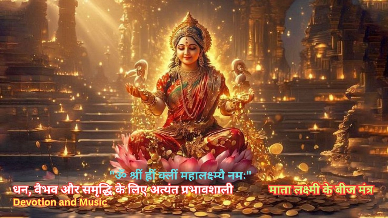 Beej Mantra of Goddess Lakshmi for Wealth;  माता लक्ष्मी के बीज मंत्र धन, वैभव और समृद्धि के लिए