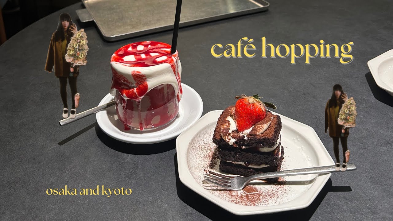 cafe hopping in kyoto and osaka! (tiktok, packages, makeup and slow days in japan)