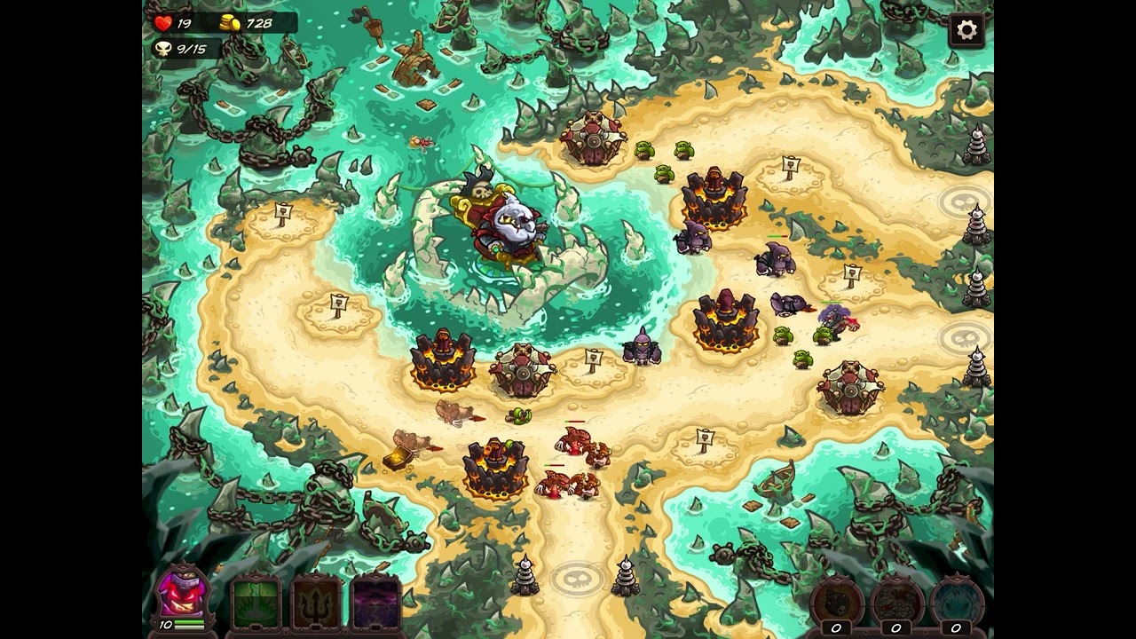 Kingdom Rush Vengeance – Sharkpool Reef (Impossible) – Isfet – No DLC/Item – 3 Stars