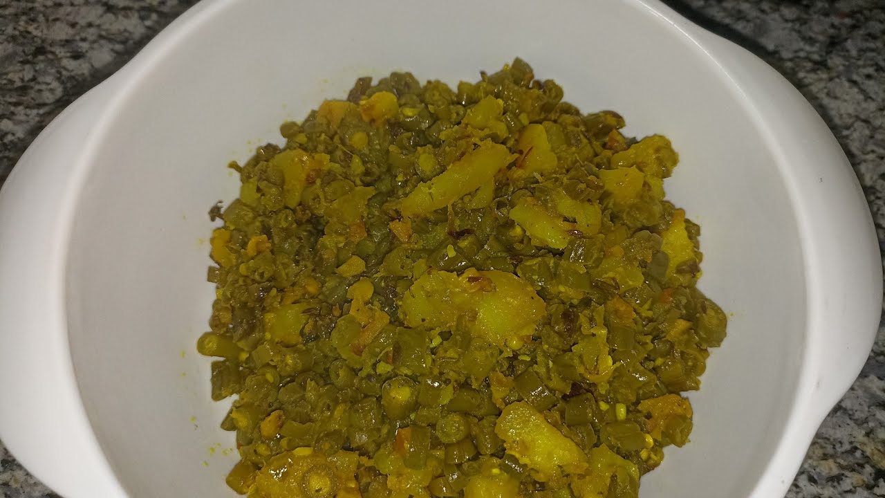 French bean fali aloo sabji 